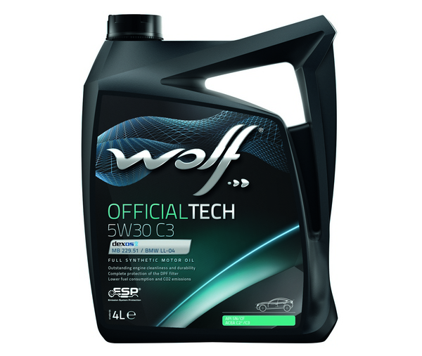 Масло моторное WOLF OfficialTech 5W-30 C3 4л синтетика