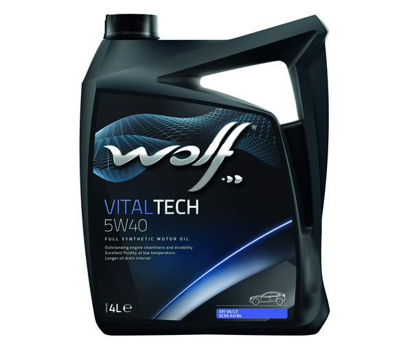 Масло моторное WOLF VitalTech 5W-40 4л синтетика