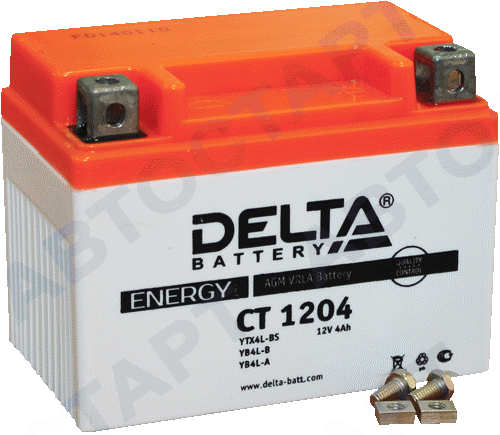 Аккумулятор Delta CT1204 (4Ач YT4L-BS)