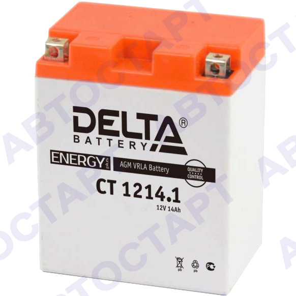 Аккумулятор Delta CT1214.1 (14 Ач п.п. YB14-BS, YTX14AH)