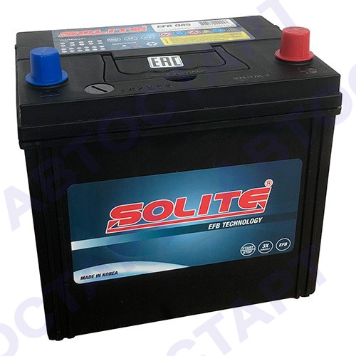 Аккумулятор Solite EFB 70 о.п. Q85 с бортиком (B/H D23L)