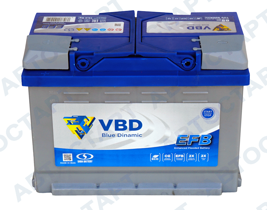 Аккумулятор VBD Blue Dinamic EFB 6СТ-85L о.п. (L3)