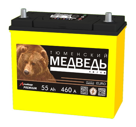 Аккумулятор Тюменский Медведь 6СТ- 55 VLA о.п. Asia 65B24L