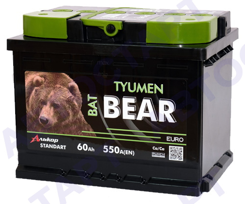 Аккумулятор Tyumen BatBEAR 6СТ- 60 VLA (1) п.п.