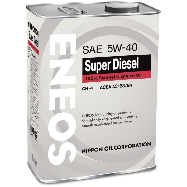 Масло моторное Eneos Super Diesel 5W-40 CH-4 4л синт