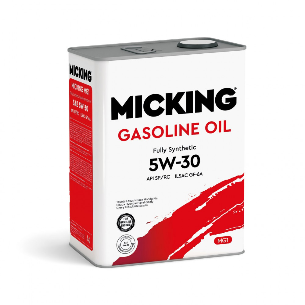 Масло моторное Micking Gasoline MG1 5W-30 SP/RC 4л синт