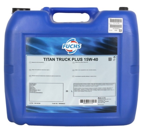 Масло моторное Titan TRUCK PLUS 15W-40 20л (RU) минеральное