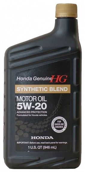 Масло моторное Honda 5W-20 SN Synthetic Blend 0,946л полусинт.