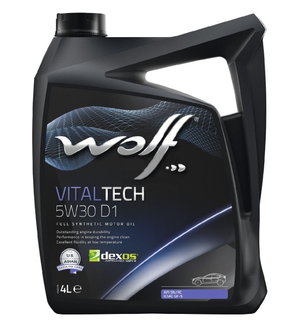 Масло моторное WOLF VitalTech 5W-30 D1 4л синтетика