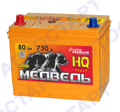 Аккумулятор Медведь Silver Asia 6СТ- 80 VLA п.п. 105D26R