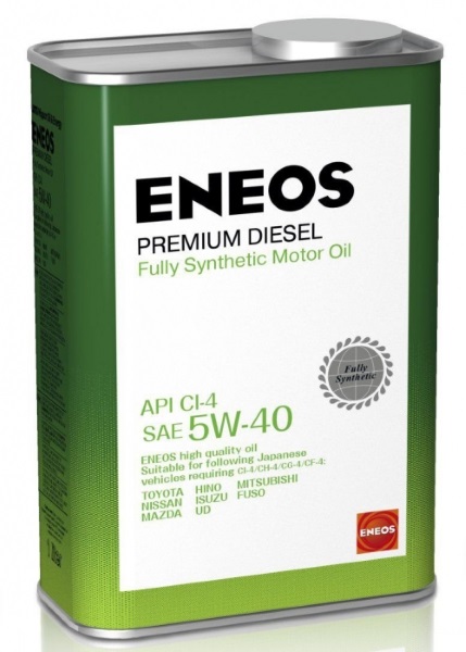 Масло моторное Eneos Premium Diesel 5W-40 CI-4 1л синт дизель