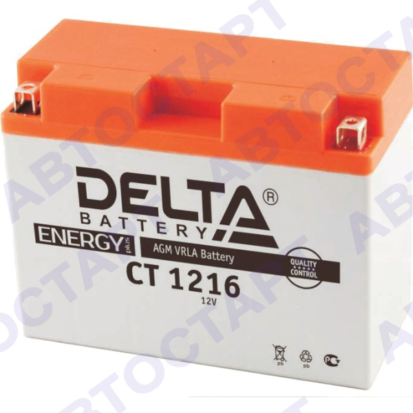 Аккумулятор Delta CT1216 (16 Ач о.п. YB16AL-A2)