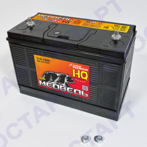 Аккумулятор Медведь 31S-1000 (6СТ-120VL) винтовые клеммы