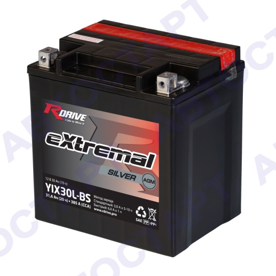 Аккумулятор RDrive eXtremal Silver 30Ач YIX30L-BS (31,6 Ач о.п. CT1230)