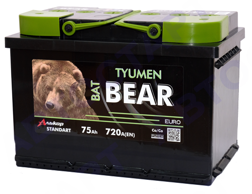 Аккумулятор Tyumen BatBEAR 6СТ- 75 VLA (1) п.п.