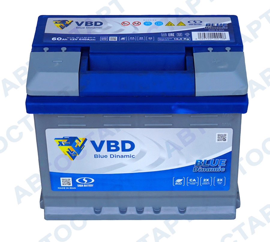 Аккумулятор VBD Blue Dinamic 6СТ-60R п.п.