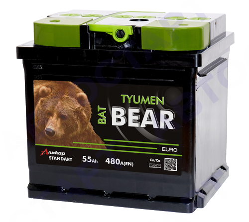 Аккумулятор Tyumen BatBEAR 6СТ- 55 VLA о.п. (кубик)