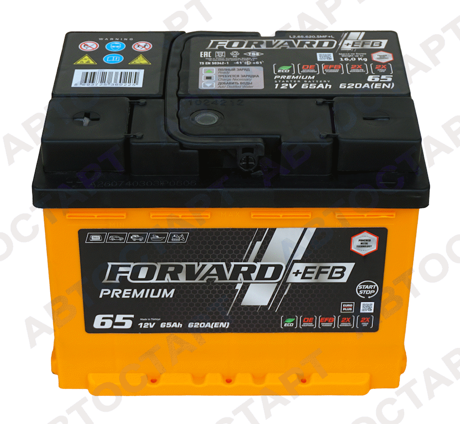 Аккумулятор Forvard EFB 65 о.п.