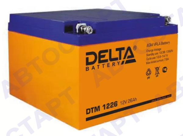 Аккумулятор Delta DTM 1226 (12V 26Ah)