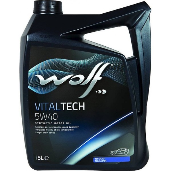 Масло моторное WOLF VitalTech 5W-40 5л синтетика