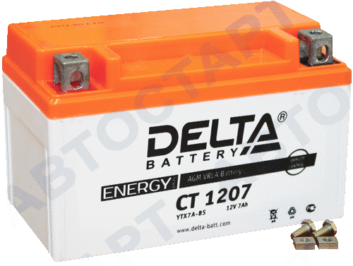 Аккумулятор Delta CT1207 (7Ач YTX7A-BS)