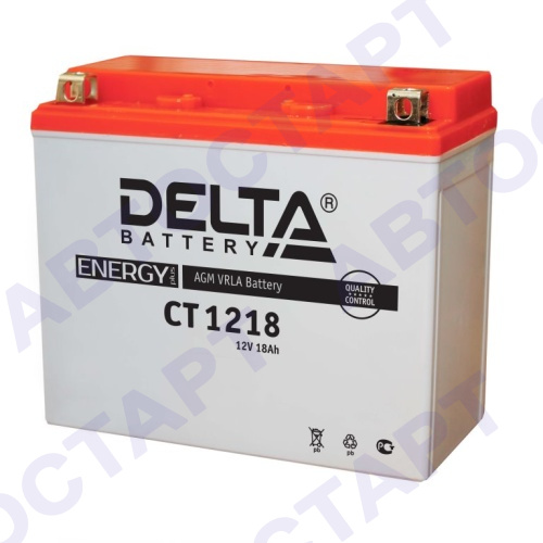 Аккумулятор Delta CT1218 (18 Ач п.п. YTX20-BS)